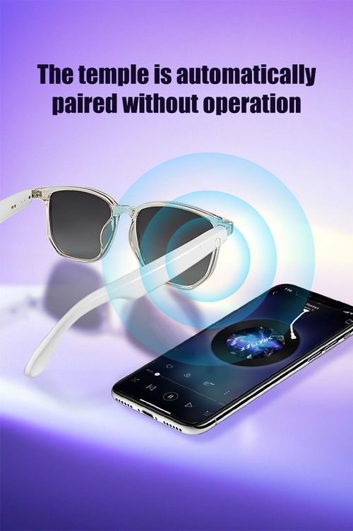Photochromic Smart Bluetooth Glasses Wireless Audio Sunglasses with Voice Assistant UV Protection Eyewear for Home Outdoor Daily Use