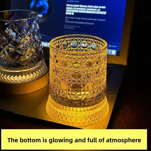 Light-up wine glass