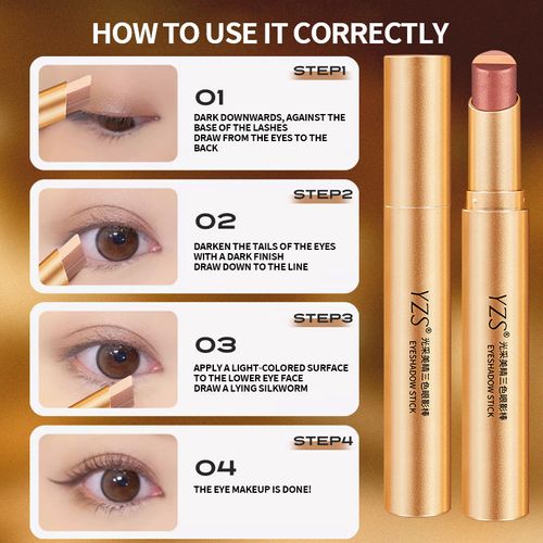 Long-Wear Triple-Color Eyeshadow Stick