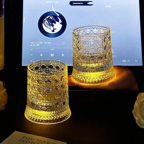 Light-up wine glass