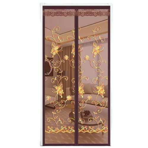 Cortina de porta bordada à prova de mosquitos