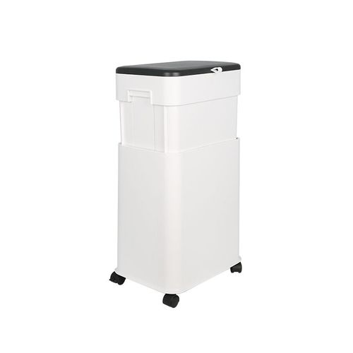 Caixote do lixo com tampa, móvel e ajustável com rodas