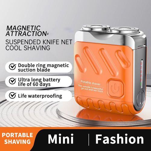 Men's Mini USB Rechargeable Portable Pocket Electric Shaver (Orange)