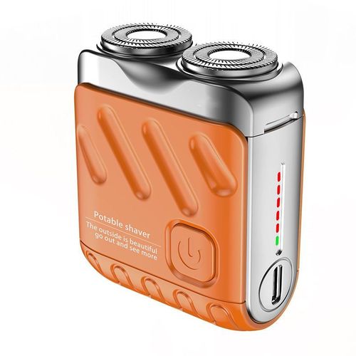Men's Mini USB Rechargeable Portable Pocket Electric Shaver (Orange)