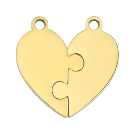 Collier avec nom personnalisé en forme de puzzle en forme de cœur pour la fête des mères