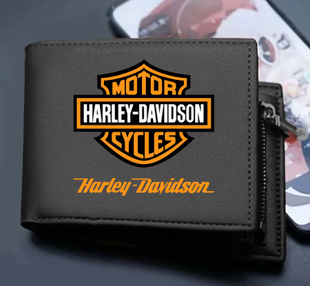 🖤 Harley-Davidson: Il Portafoglio Nero per i Veri Amanti delle Due Ruote! 🏍️ Regalo Ideale per gli Appassionati! 🎁