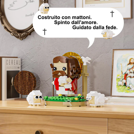🐑SHEPHERD JESUS BUILDING SET: Costruisci con Fede e Amore 👼