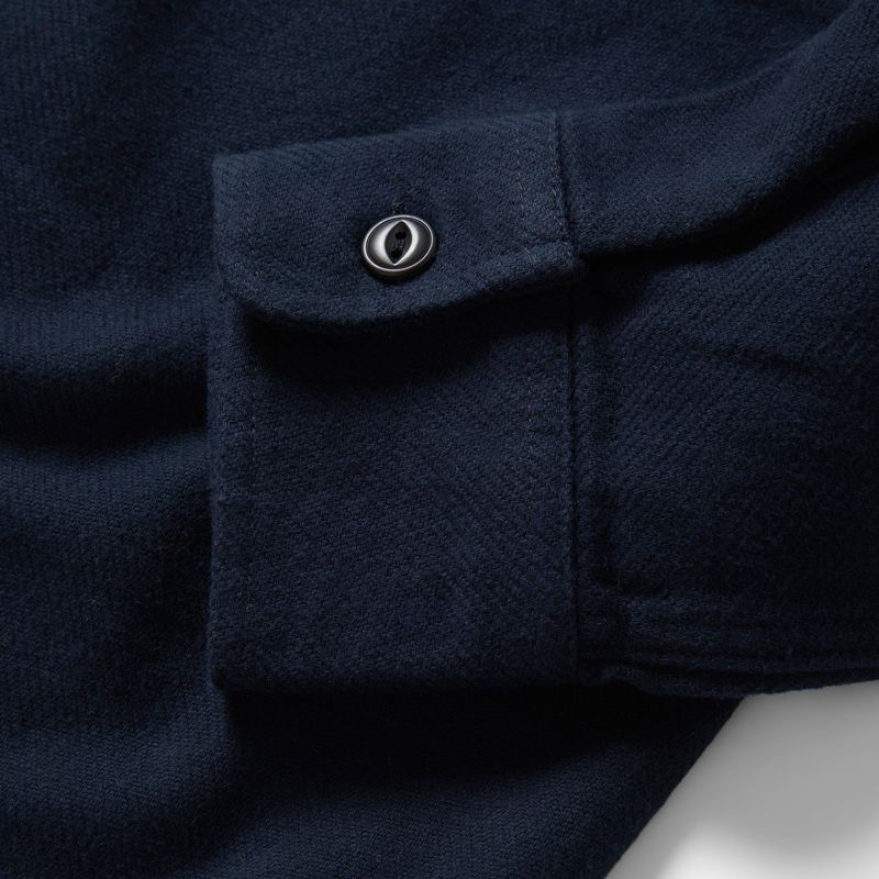 Wevvw Crater Shirt in Navy Twill