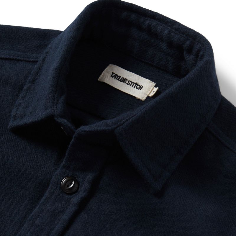 Wevvw Crater Shirt in Navy Twill