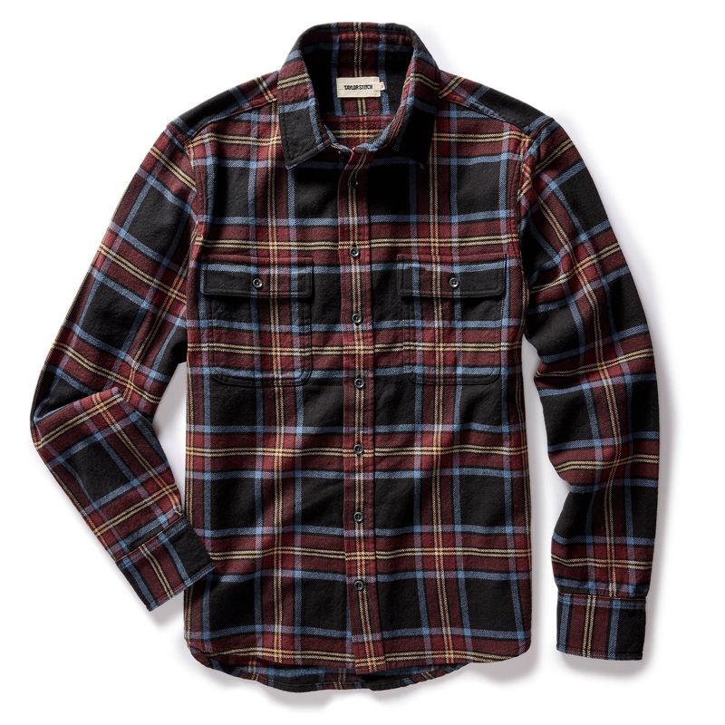 Wevvw Ledge Shirt in Dark Navy Plaid