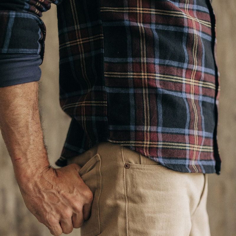 Wevvw Ledge Shirt in Dark Navy Plaid