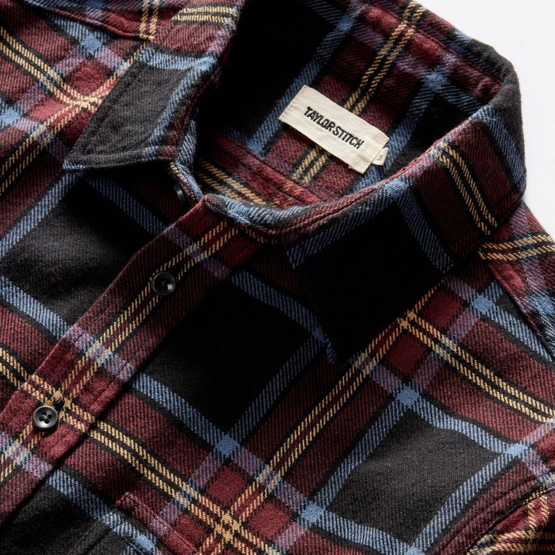 Wevvw Ledge Shirt in Dark Navy Plaid