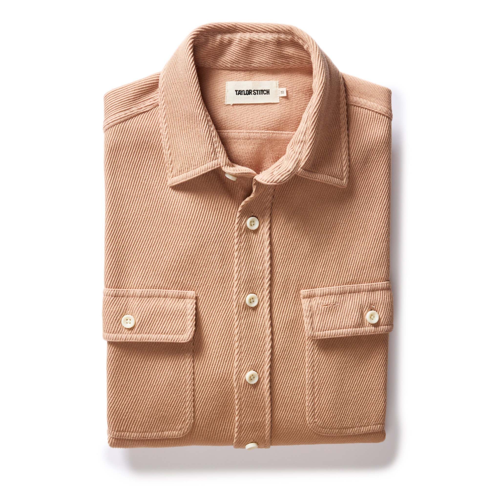 Wevvw Ledge Shirt in Dusty Coral Twill