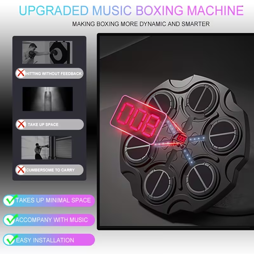2026 Upgraded Music Punching Machine with Free Boxing Gloves