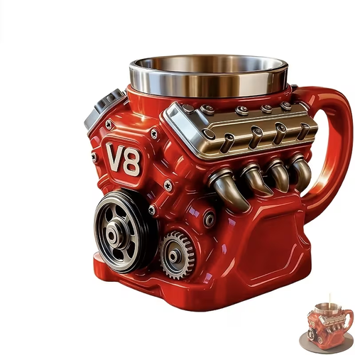 V8 Engine Coffee Mug - Men's Exclusive Heavy-Duty Mug
