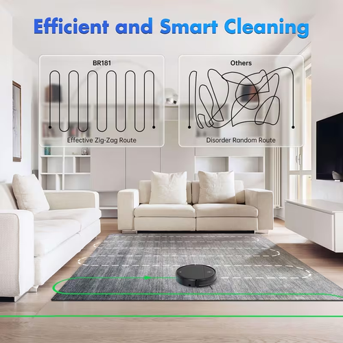 3-In-1 Intelligent Robot 5000Pa Vacuum Cleaner, Automatic Charging Fixed-Point Sweeper