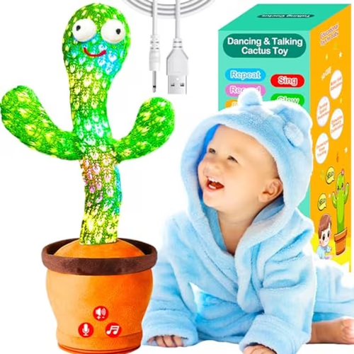 Rechargeable Dancing Talking Cactus Toy