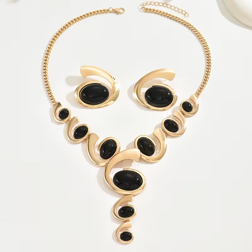 2pcs Creative Size-Gradient Cochlea-Shaped Y-Necklace