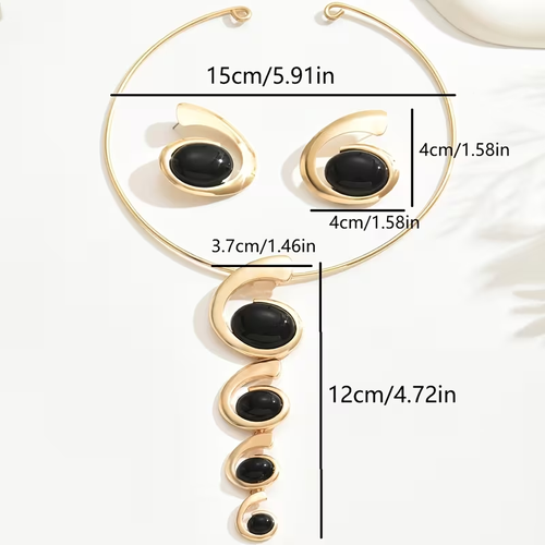 2pcs Creative Size-Gradient Cochlea-Shaped Y-Necklace