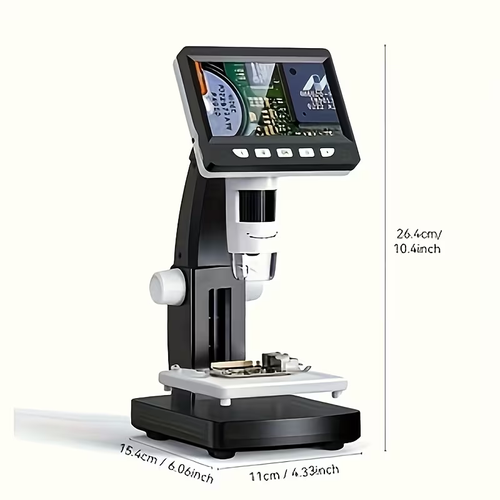 4.3-inch Digital Microscope, Ultra Clear Screen Microscope, 1000X Magnification