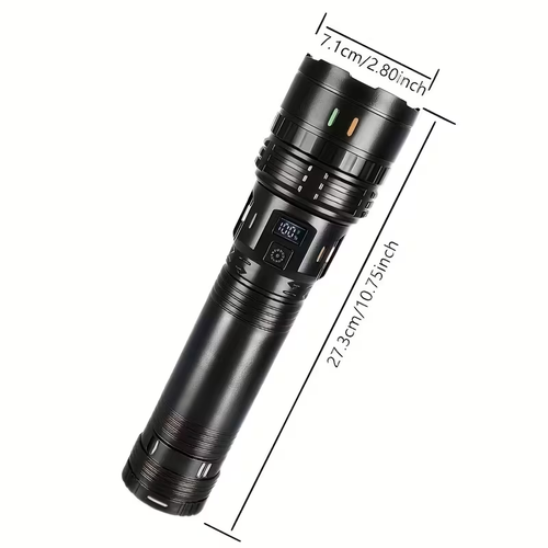 This High-lumen Flashlight Supports USB Charging, Is Equipped with a 3600mAh High-capacity Battery