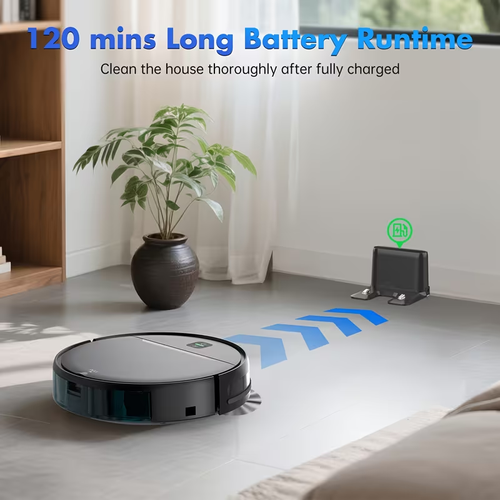 3-In-1 Intelligent Robot 5000Pa Vacuum Cleaner, Automatic Charging Fixed-Point Sweeper