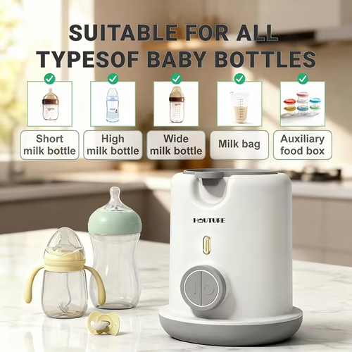 Bottle Warmer Essentials HAUTURE Bottle Warmer | Bottle Warmer - 3-Minute Fast Heating, Anti-Dry Burn & Auto Shut-Off | Steam Sterilizer