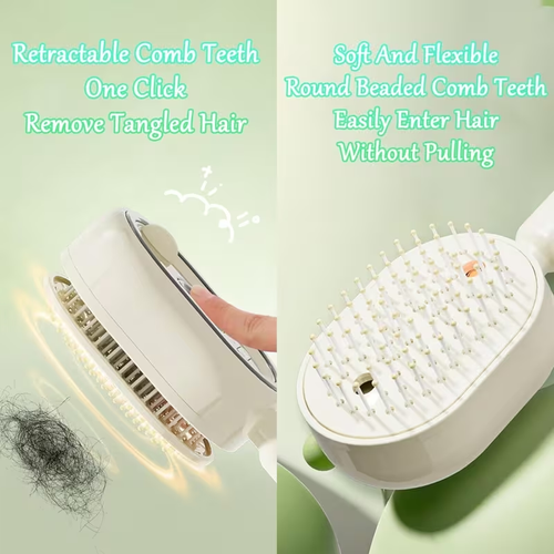 3-in-1 Cordless Electric Steam Hair Brush with Hot Steam Technology  Detangling Comb