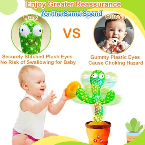 Rechargeable Dancing Talking Cactus Toy