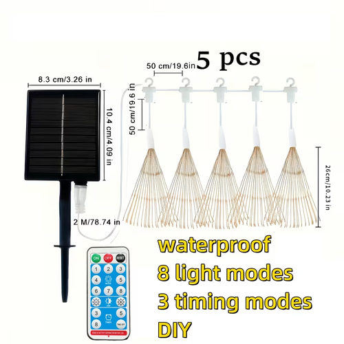 LED Starburst Sphere & Firework Fairy Lights with Remote Control