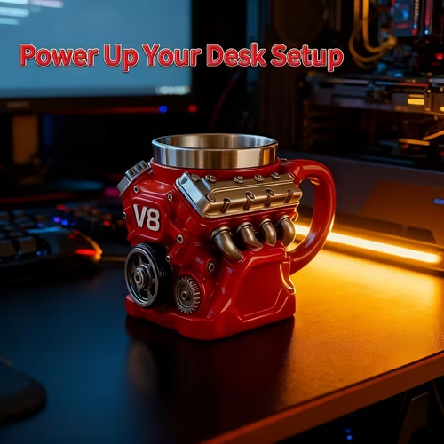 V8 Engine Coffee Mug - Men's Exclusive Heavy-Duty Mug