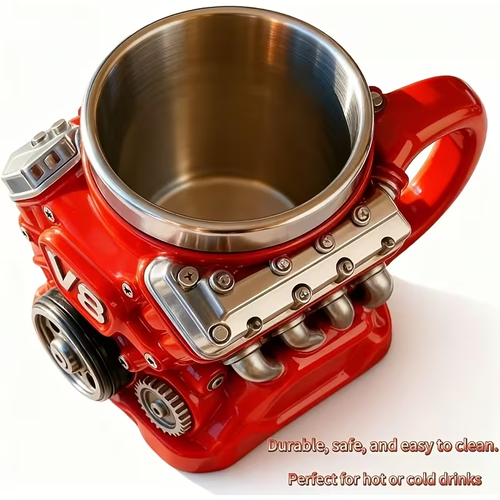 V8 Engine Coffee Mug - Men's Exclusive Heavy-Duty Mug