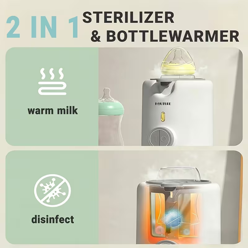 Bottle Warmer Essentials HAUTURE Bottle Warmer | Bottle Warmer - 3-Minute Fast Heating, Anti-Dry Burn & Auto Shut-Off | Steam Sterilizer