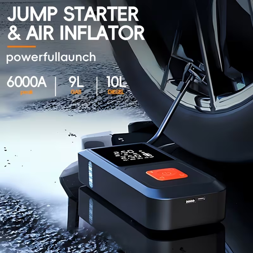 17-In-1 Portable Jump Starter With Air Compressor