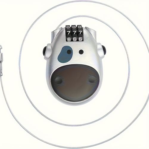Cow-themed combination lock, rust-resistant four-digit dial