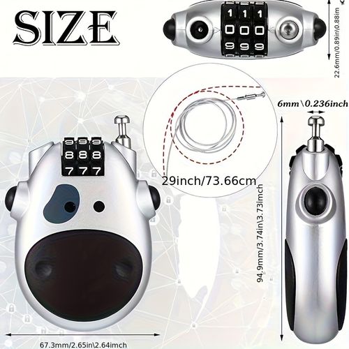 Cow-themed combination lock
