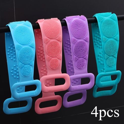 4-Piece Body Sponge Silicone Brush Set