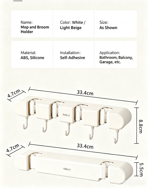 Wall-Mounted Mop Holder