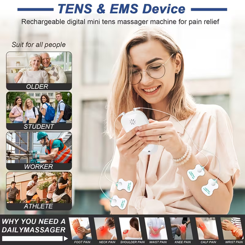 CESLIFF TENS EMS Dual-Channel Rechargeable Muscle Stimulator