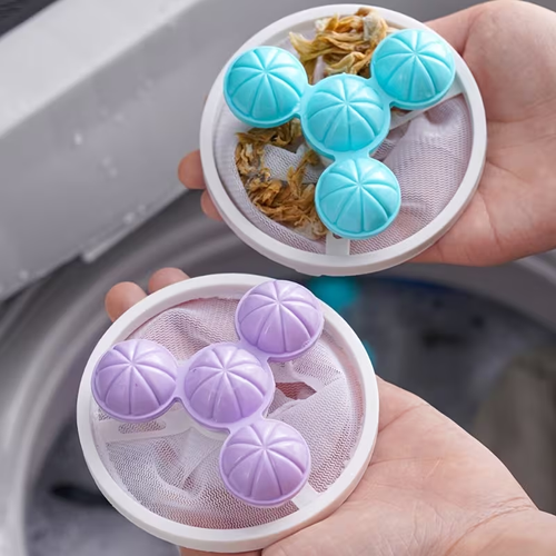 5pcs Laundry Lint Trap Bags, Lint Balls, Floating Hair Remover, Clothing Cleaning Filter Bag Cleaning Hair Removal Suction Hair Filter Bag, Clothing Cleaning Care Ball, Use Washing Machine Cleaning, Filtration