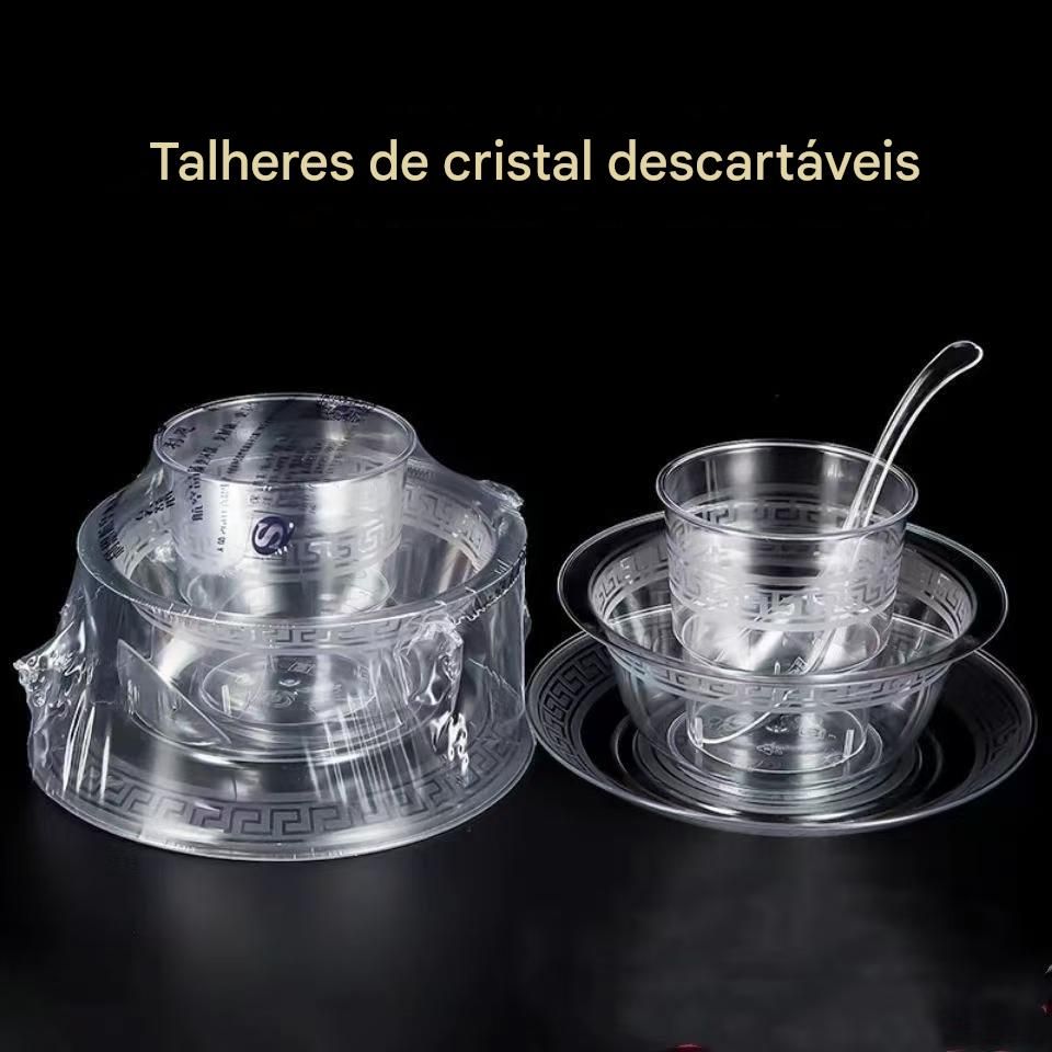 Convenient disposable crystal tableware