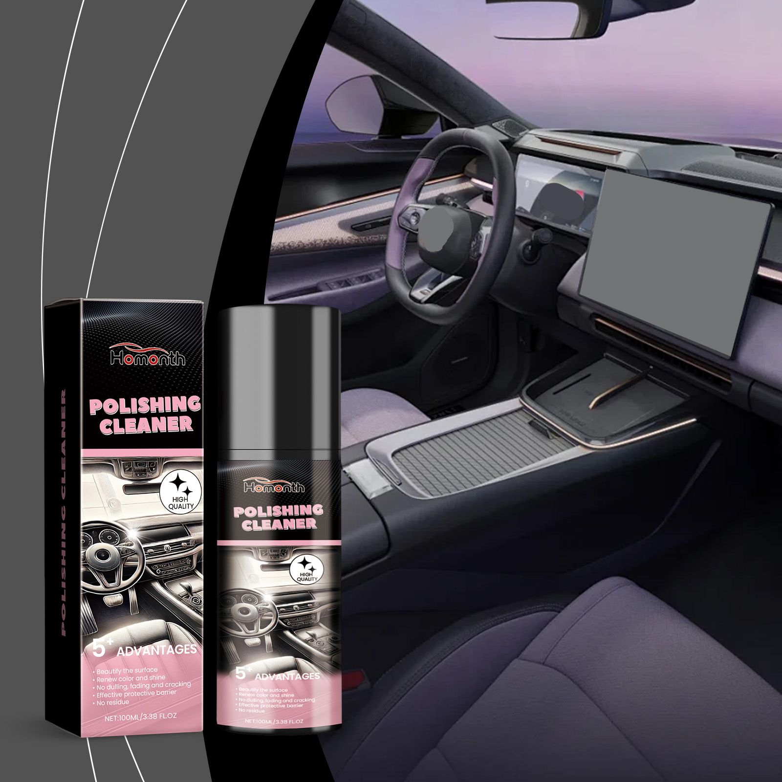 Polimento para interior de automóveis HOMONTH