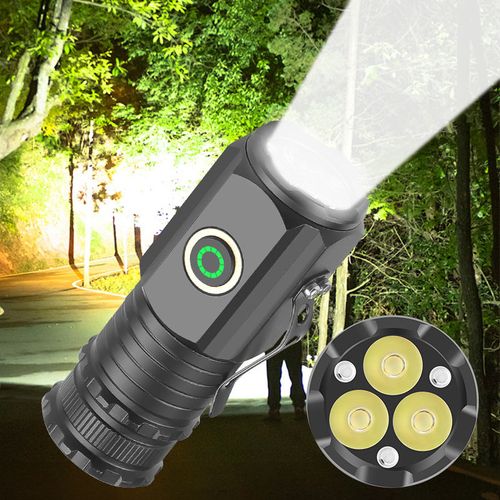 New High Quality 3 Led Mini 18350 Battery Rechargeable Waterproof With Magnet Hiking Camping Flashlight