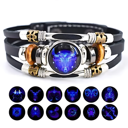 Leuchtendes Sternzeichen-Armband – Superhell im Dunkeln