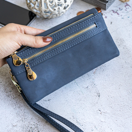 Carteira de Couro para Mulheres - Carteira Personalizada para Ela, Carteira de Couro Gravada, Carteira Compacta Bifold Slim, Bolsa Mini para Mulheres, Presente para Mãe