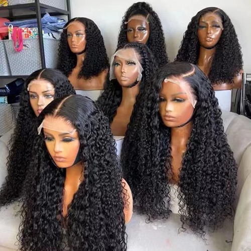 Short black curly wig