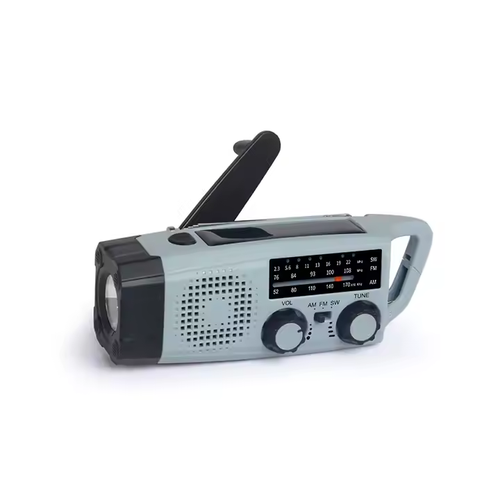 Solar Crank Weather Radio with Flashlight