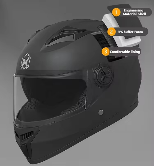 Full-Face Dual-Visor Motorcycle Helmet