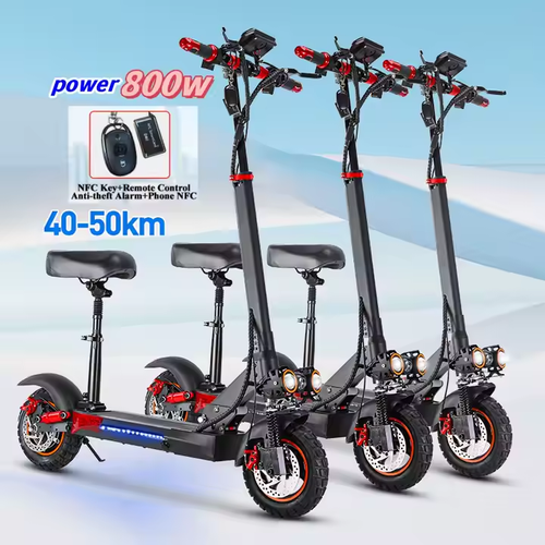Electric scooter with dual shock absorption