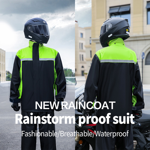 Split-type motorcycle riding raincoat, storm-proof.